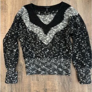 White House Black Market black and gray sweater